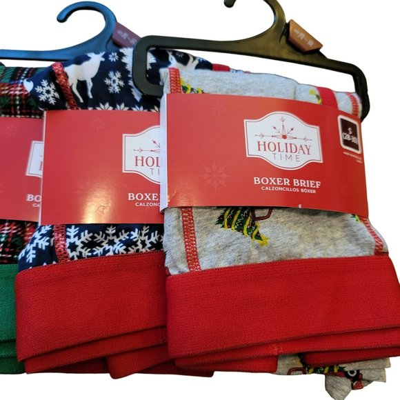 Men's Christmas Boxer Shorts Stocking Stuffer Gift Set of 4 Small 28-30 DH3204 - Picture 2 of 6